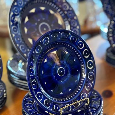 Arabia of Finland Valencia Service for 12 Cobalt Blue