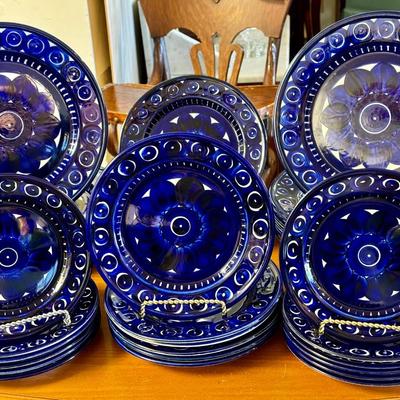 Arabia of Finland Valencia Service for 12 Cobalt Blue