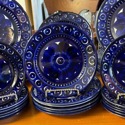 Arabia of Finland Valencia Service for 12 Cobalt Blue