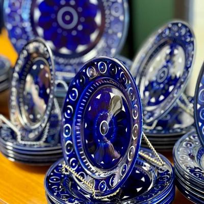 Arabia of Finland Valencia Service for 12 Cobalt Blue