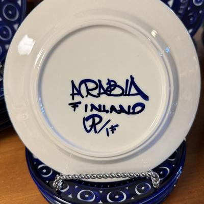 Arabia of Finland Valencia Service for 12 Cobalt Blue