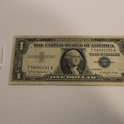 1957 B 1 Dollar Blue Seal Silver Certificate