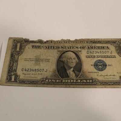 1935 G 1 Dollar Blue Seal Silver Certificate