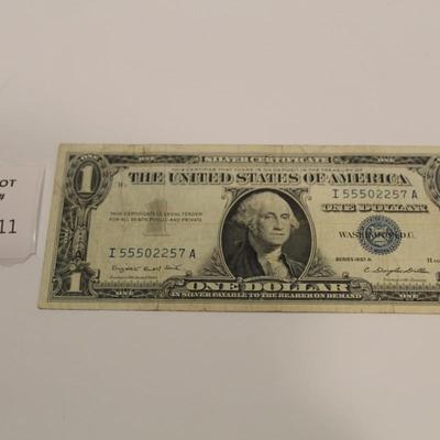1957 A 1 Dollar Blue Seal Silver Certificate
