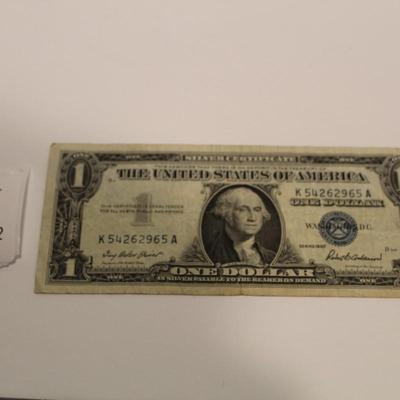 1957 1 Dollar Blue Seal Silver Certificate