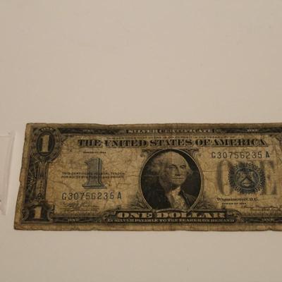 1934 1 Dollar Blue Seal Silver Certificate
