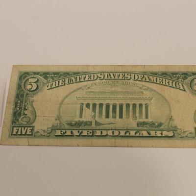 1963 5 DOLLAR RED SEAL BILL