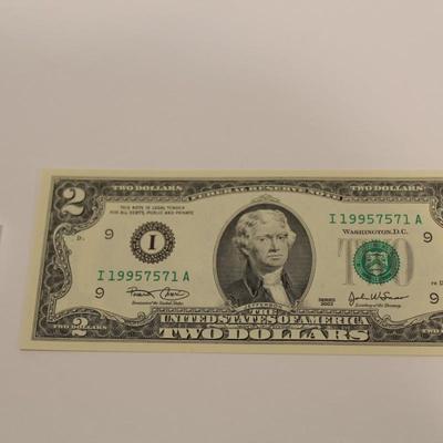 2003 2 Dollar Bill