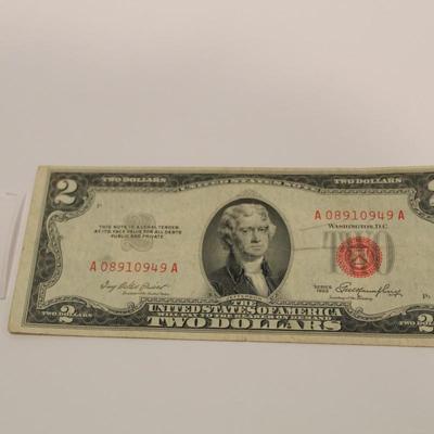 1953 2 Dollar Bill Red Seal