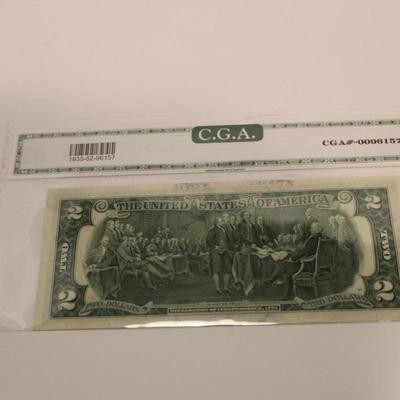 1976 2 Dollar Bill Graded