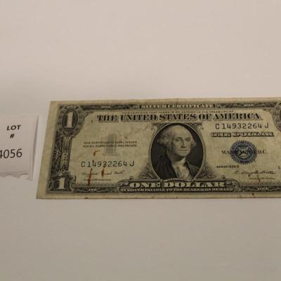 1935 G Blue Seal 1 Dollar Bill Silver Certificate
