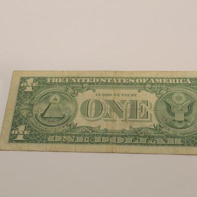 1957 B Blue Seal 1 Dollar Bill Silver Certificate