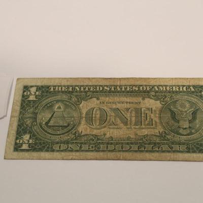 1957 B Blue Seal 1 Dollar Bill Silver Certificate