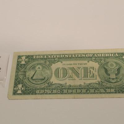 1957 B Blue Seal 1 Dollar Bill Silver Certificate
