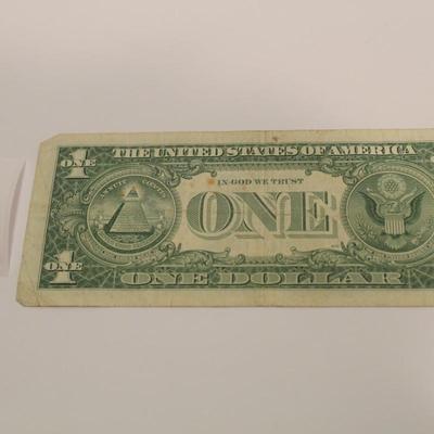 1957 B Blue Seal 1 Dollar Bill Silver Certificate