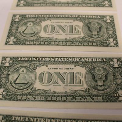 5 Consecutive 1995 1 Dollar Bills STAR NOTES
