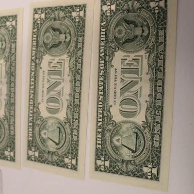 5 Consecutive 1995 1 Dollar Bills STAR NOTES