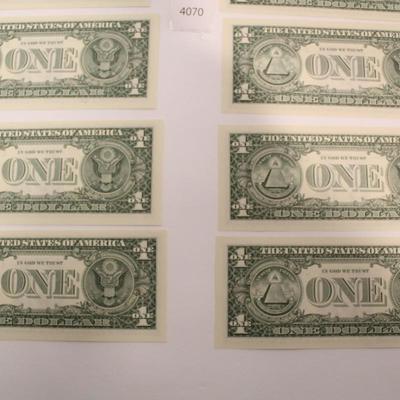 10 Consecutive 2003 A 1 Dollar Bills STAR NOTES