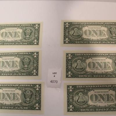 10 Consecutive 2003 A 1 Dollar Bills STAR NOTES