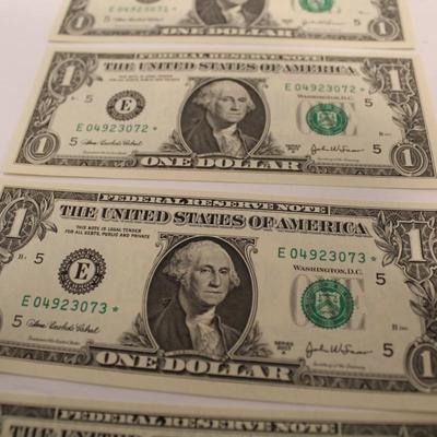 10 Consecutive 2003 A 1 Dollar Bills STAR NOTES