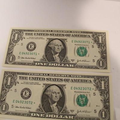 10 Consecutive 2003 A 1 Dollar Bills STAR NOTES