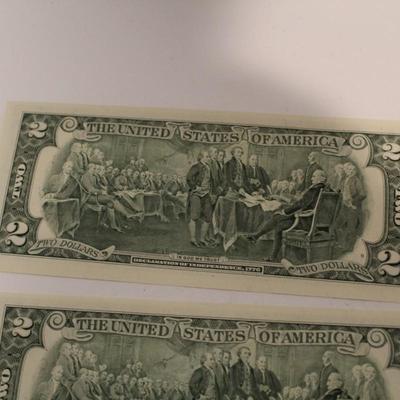 10 Consecutive 1995 2 Dollar Bills