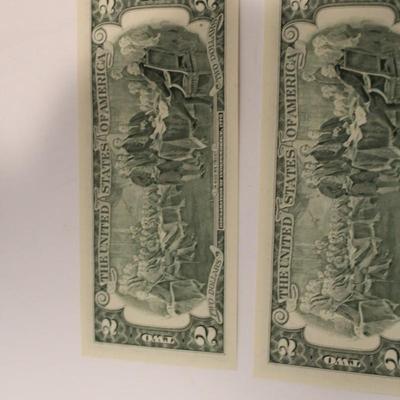 5 Consecutive 1995 2 Dollar Bills