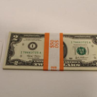 25 Consecutive 2003 2 Dollar Bills