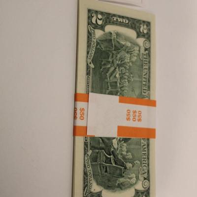 25 Consecutive 2003 2 Dollar Bills