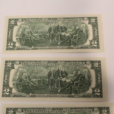 10 Consecutive 2003 2 Dollar Bills