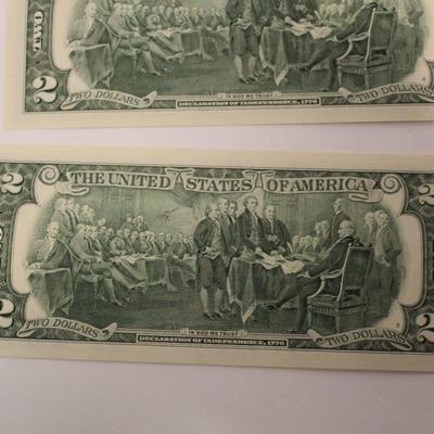 10 Consecutive 2003 2 Dollar Bills
