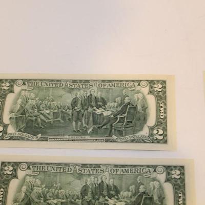 10 Consecutive 2003 2 Dollar Bills
