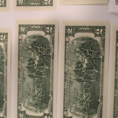 10 Consecutive 2003 2 Dollar Bills
