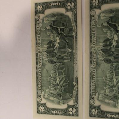 5 Consecutive 2003 2 Dollar Bills