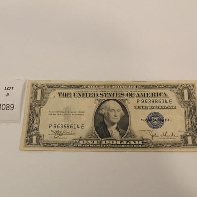 1935 C 1 Dollar Silver Certificate Error Note
