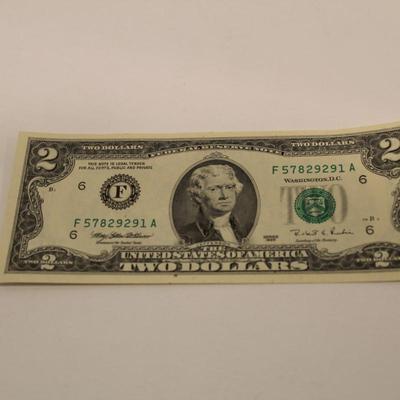 1995 2 Dollar Bill