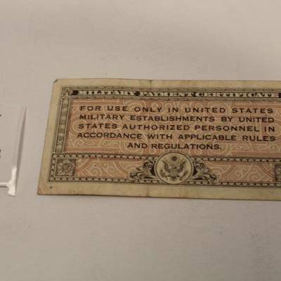 Military Payment Certificate 5 Cents