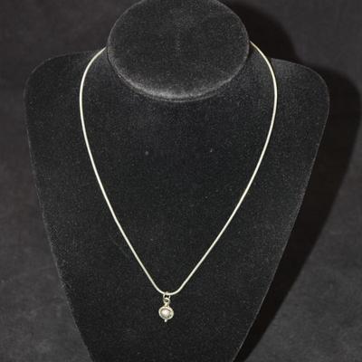 925 Serpentine Chain w/ 925 Sterling Pendant 16.5â€, 8.0g