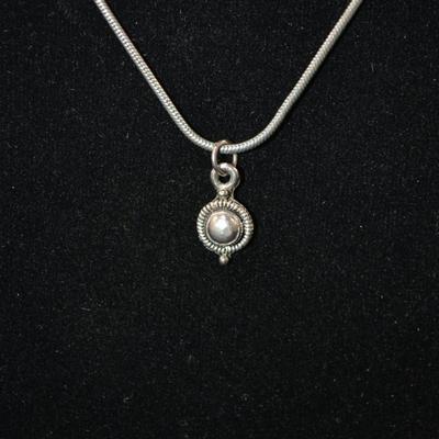 925 Serpentine Chain w/ 925 Sterling Pendant 16.5â€, 8.0g