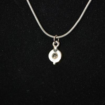 925 Serpentine Chain w/ 925 Sterling Pendant 16.5â€, 8.0g
