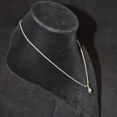 925 Serpentine Chain w/ 925 Sterling Pendant 16.5â€, 8.0g