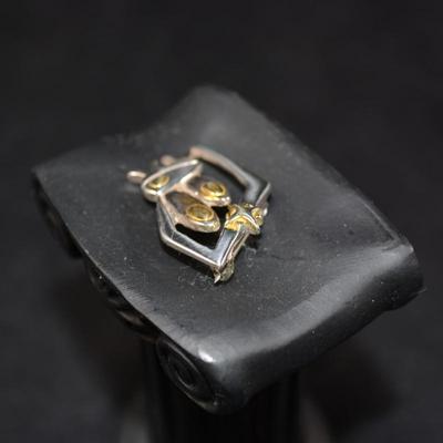 925 Sterling Nativity Pin w/ 10k Overlay 4.5g