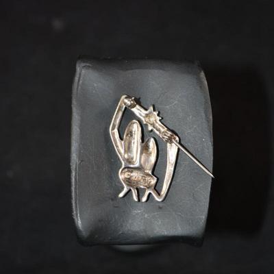 925 Sterling Nativity Pin w/ 10k Overlay 4.5g