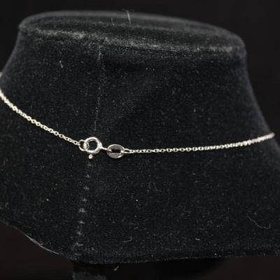 925 Sterling & Black Tanzanite Cross w/ Sterling Chain 18â€, 6.9g