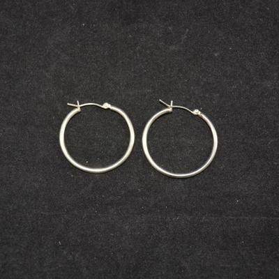 I.25 â€œ Sterling Silver Hoop Earrings 4.1g