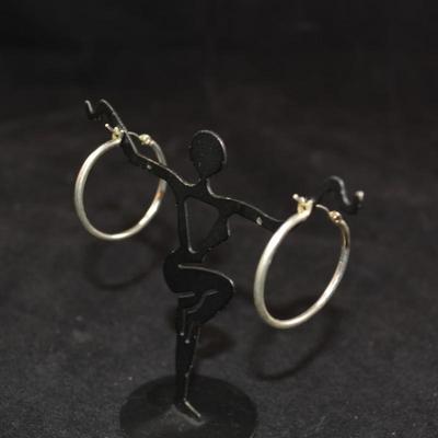 I.25 â€œ Sterling Silver Hoop Earrings 4.1g