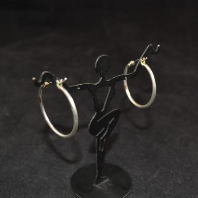I.25 â€œ Sterling Silver Hoop Earrings 4.1g