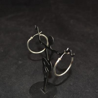 I.25 â€œ Sterling Silver Hoop Earrings 4.1g