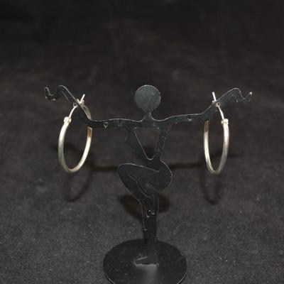 I.25 â€œ Sterling Silver Hoop Earrings 4.1g