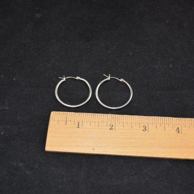 I.25 â€œ Sterling Silver Hoop Earrings 4.1g